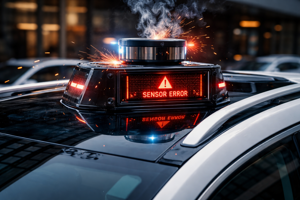 LIDAR sensor malfunction during test